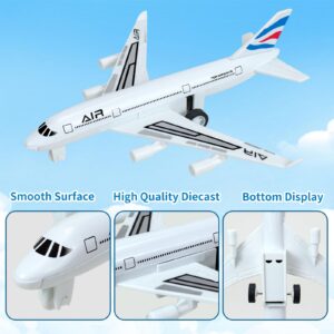 Tcvents Airplane Toys, Metal Plane Pull Back Airplane Toys for 3 4 5 6 Years Old Boys Girls, Die Cast Aircraft Plane Models, Kids' Play Vehicles Aeroplane Airplanes for Kids Birthday Gifts