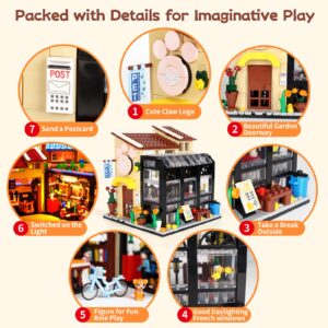 SUNHABI Girls Building Toy Friends Sets for Girls City Book Cafe with Cat Pets House Building Toy Compatible with Lego Sets for Girls 6-12 8-12 for Girls Boys 6-12, 640PCS