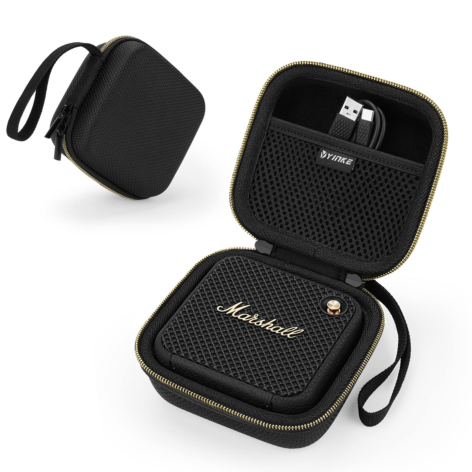 Yinke Case for Marshall Willen Bluetooth Speaker, Hard Organizer Portable Carry Cover Storage Bag (Willen Gold)