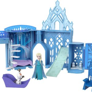 Mattel Disney Frozen Toys, Elsa Ice Palace Storytime Stackers, Castle Doll House Playset with Small Doll & 8 Accessories