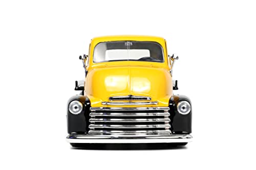 Jada Toys Just Trucks 1952 Chevy COE Flatbed Die-cast Car Yellow/Black, Toys for Kids and Adults (33848)