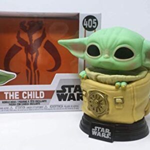 POP Star Wars: The Mandalorian - The Child in Bag [Grogu] Funko Vinyl Figure (Bundled with Compatible Box Protector Case), Multicolor, 3.75 inches