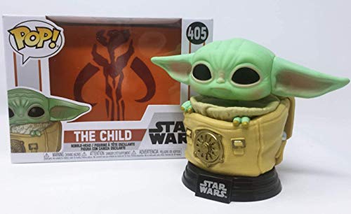 POP Star Wars: The Mandalorian - The Child in Bag [Grogu] Funko Vinyl Figure (Bundled with Compatible Box Protector Case), Multicolor, 3.75 inches