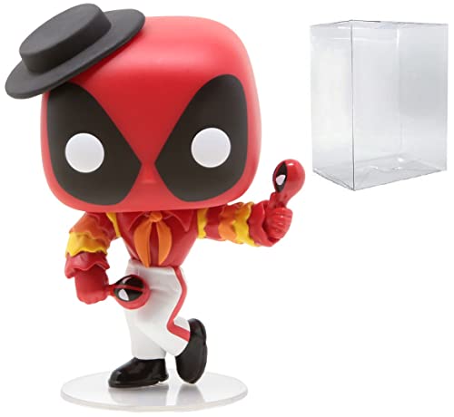 POP Marvel: Deadpool 30th - Flamenco Deadpool Funko Vinyl Figure (Bundled with Compatible Box Protector Case), Multicolor, 3.75 inches