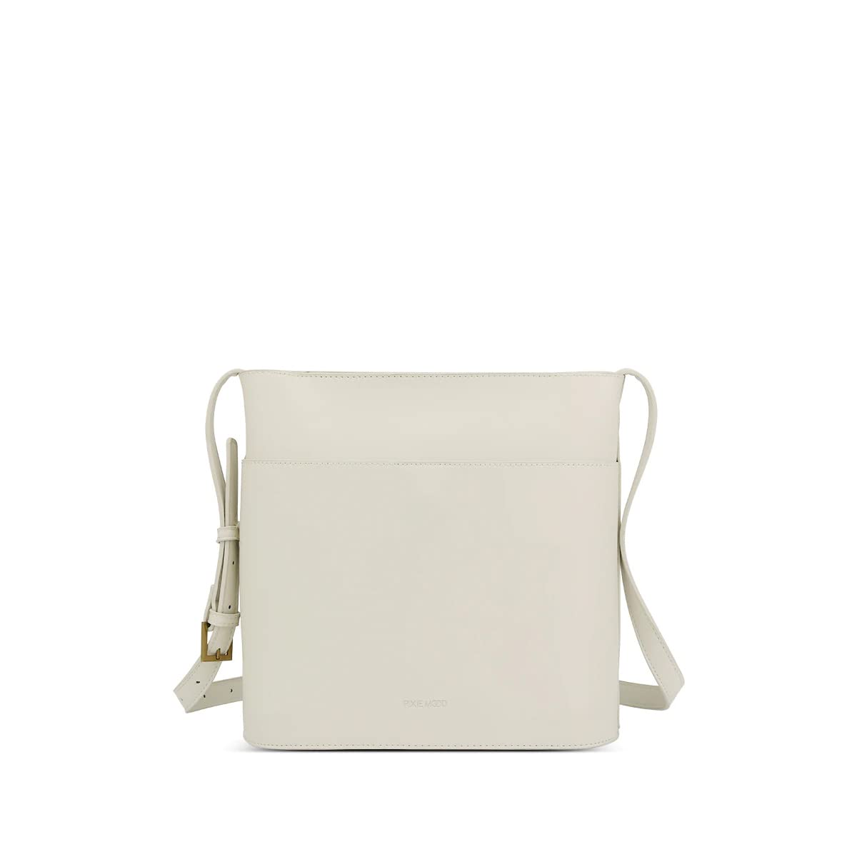 Pixie Mood Mag 10.25 x 11 Vegan Leather Crossbody Bag, Coconut Cream