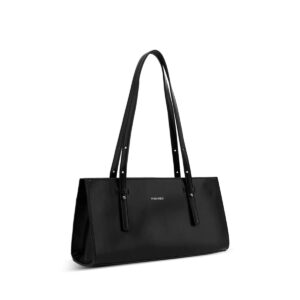 Pixie Mood Rayna 13 x 6.75 Vegan Leather Tote Bag, Black