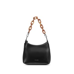 Pixie Mood Sara 9 x 7.5 Vegan Leather Convertible Crossbody Shoulder Bag, Black