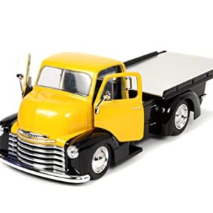 Jada Toys Just Trucks 1952 Chevy COE Flatbed Die-cast Car Yellow/Black, Toys for Kids and Adults (33848)