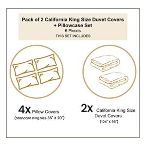 Ambesonne Cartoon Duvet Cover Sets, Style Submarines Fringe Tailed Finless One-Eyed Fishes, Bedding Set with 2 Duvet Covers 4 Pillowcases, 2 Pack Cal King Size, Pale Coffee Slate Blue