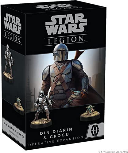 Star Wars: Legion Din Djarin & Grogu Operative Expansion - Tabletop Miniatures Game, Strategy Game for Kids and Adults, Ages 14+, 2 Players, 3 Hour Playtime, Made by Atomic Mass Games