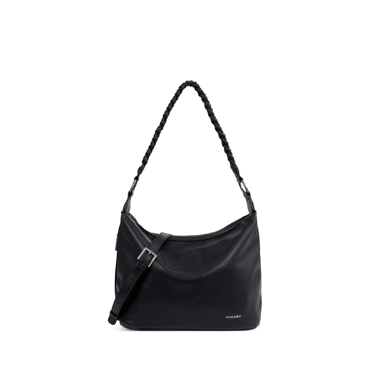 Pixie Mood Tiana 13 x 10.5 Vegan Leather Shoulder Bag, Black