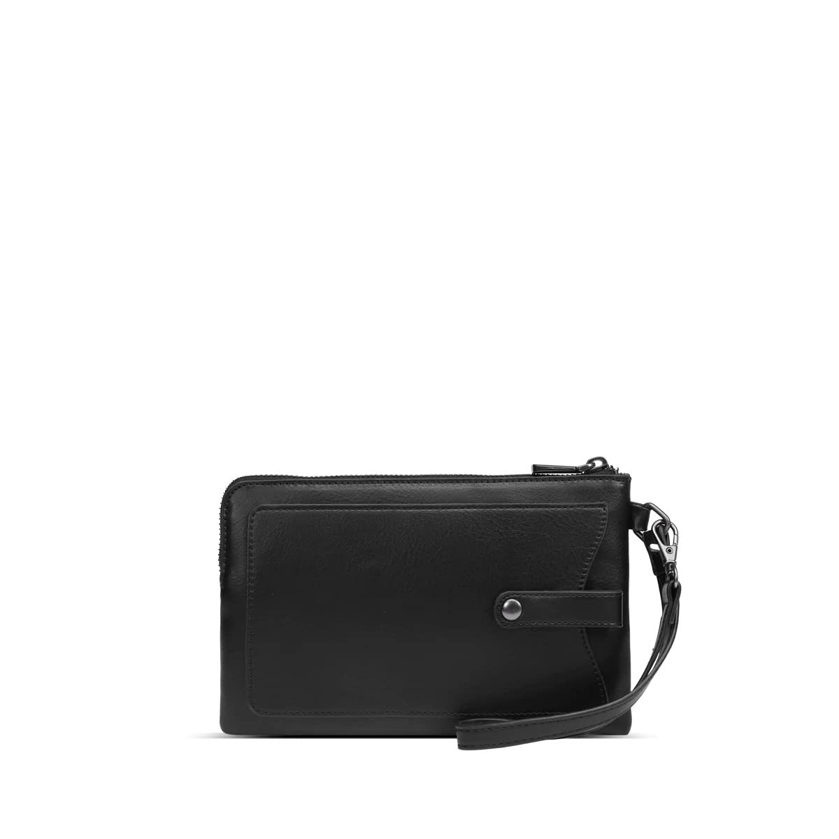 Pixie Mood Vanessa 8.25 x 5.25 Vegan Leather Wristlet with Phone Pouch, Black