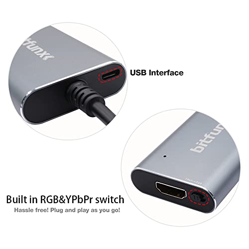 HDMI Adapter for PS1 / PS2, HDMI Converter with RGB/YPbPr Switch for Playstation 1/2 Game Console