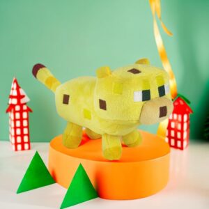 MALAER Stuffed Animals Creeper Plush Toy，Fancy Cat、Ocelot 、Wolf 、Pig Plush，Game Doll Pixel Miner Plushie ，Birthday Presents for Kids Boys Girls