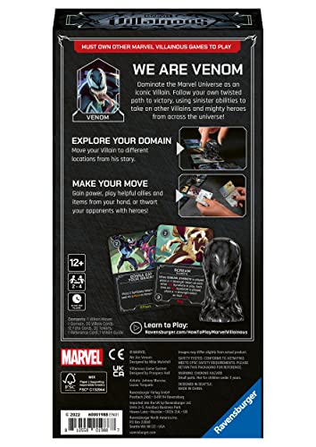 Ravensburger Marvel Villainous Venom Expansion - Strategy Family Board Games for Adults and Kids, 2 to 3 Players, Age 10 Years Up - Requires Base Game