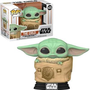 POP Star Wars: The Mandalorian - The Child in Bag [Grogu] Funko Vinyl Figure (Bundled with Compatible Box Protector Case), Multicolor, 3.75 inches