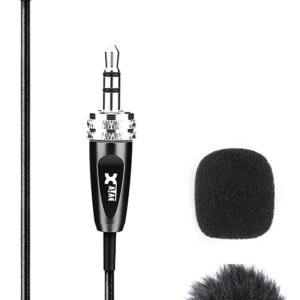 Xvive LV1 Miniature Omni-Directional Lavalier Microphone for Rode Wireless Go II, Sennheiser Wireless Transmitter, Recorder, DSLR Camera