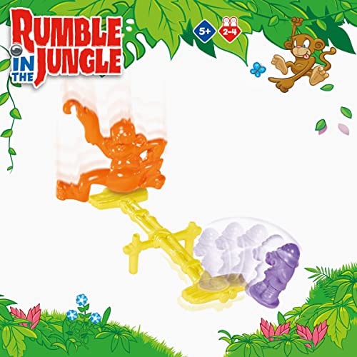 TOMY Rumble in The Jungle — Marble Run Family Board Game for Game Night — Fun Board Games for Kids — Ages 5+, Multicolor