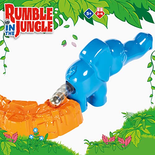 TOMY Rumble in The Jungle — Marble Run Family Board Game for Game Night — Fun Board Games for Kids — Ages 5+, Multicolor