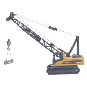 Ailejia Construction Trucks Toys Crane Truck 1/50 Scale DieCast Truck Engineering Car Metal Construction Vehicles Crane Machine Model Toy for Boys (Crawler Crane)