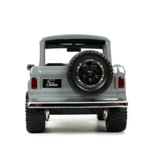 Jada Toys Just Trucks 1:24 1973 Ford Bronco Die-cast Car Grey, Toys for Kids and Adults