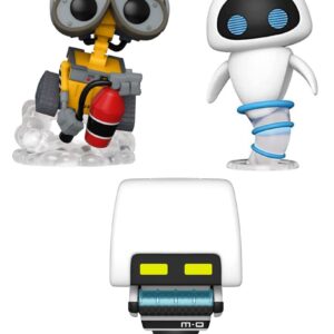 Funko Pop - Disney Pixar - Wall-E, Eve, and Mo Figures - in Pop Protector and Box - Set of 3