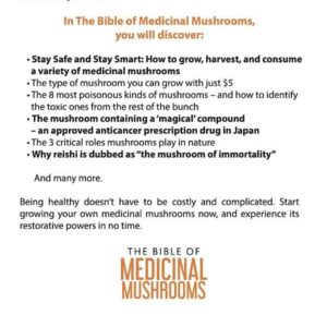 The Bible Of Medicinal Mushrooms: Save Thousands With The Complete Beginners Guide On: Planting, Growing, Storing, And Harvesting Gourmet Medicinal Mushrooms To Use In Your Daily Life