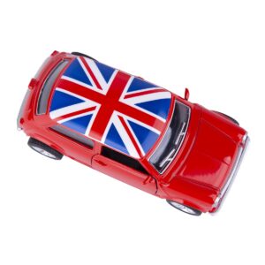 Die Cast Alloy Toy Car, 1:36 Pullback Toy Vehicle with Opening Doors, Vintage Classic Car Toys for Kids and Adults (Red)