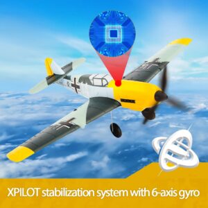 Remote Control RTF Airplane, 4 Channel 6-Axis Gyro Park Flyer RC Plane BF109, WW2 Warbird Aircraft Toy Gift for Adults & Kids