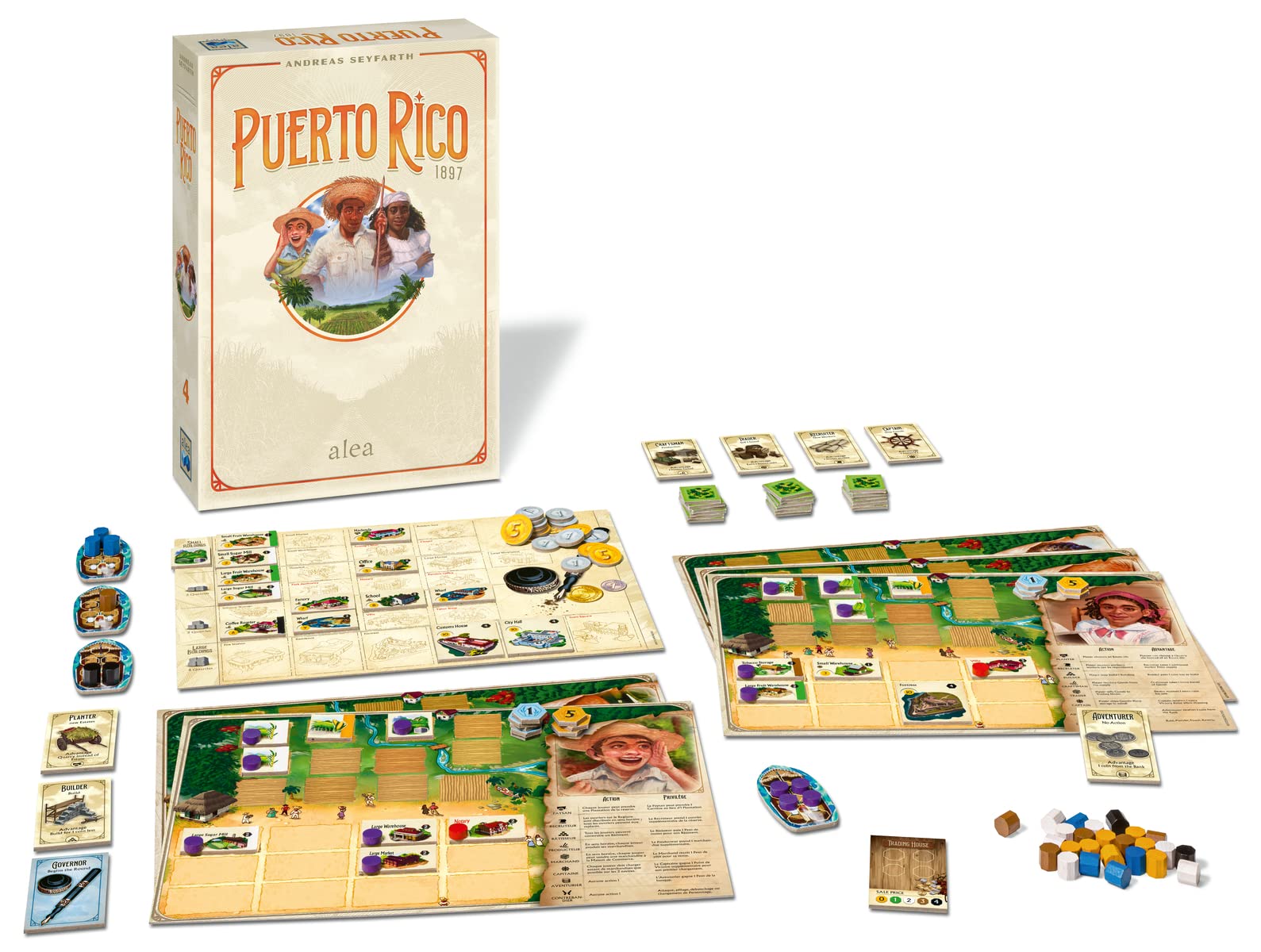 Ravensburger Puerto Rico 1897 Board Game - Strategic Gameplay for Kids and Adults | Enhanced with New Art and Storyline | Expanded Content for Increased Challenge | Ideal for Ages 12 and Up