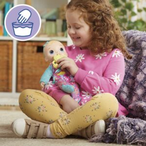 Baby Alive Soft ‘n Cute Doll, Blonde Hair, 11-Inch First Baby Doll Toy, Washable Soft Doll, Toddlers Kids 18 Months and Up, Teether Accessory