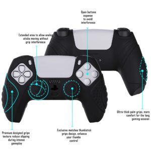 eXtremeRate PlayVital Protective Case for ps5 Controller, Silicone Case for ps5 Remote Control - Black