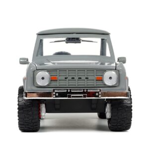 Jada Toys Just Trucks 1:24 1973 Ford Bronco Die-cast Car Grey, Toys for Kids and Adults