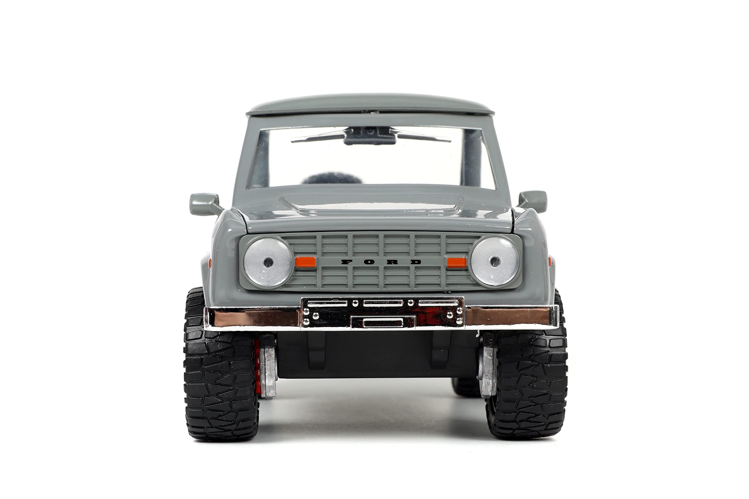 Jada Toys Just Trucks 1:24 1973 Ford Bronco Die-cast Car Grey, Toys for Kids and Adults