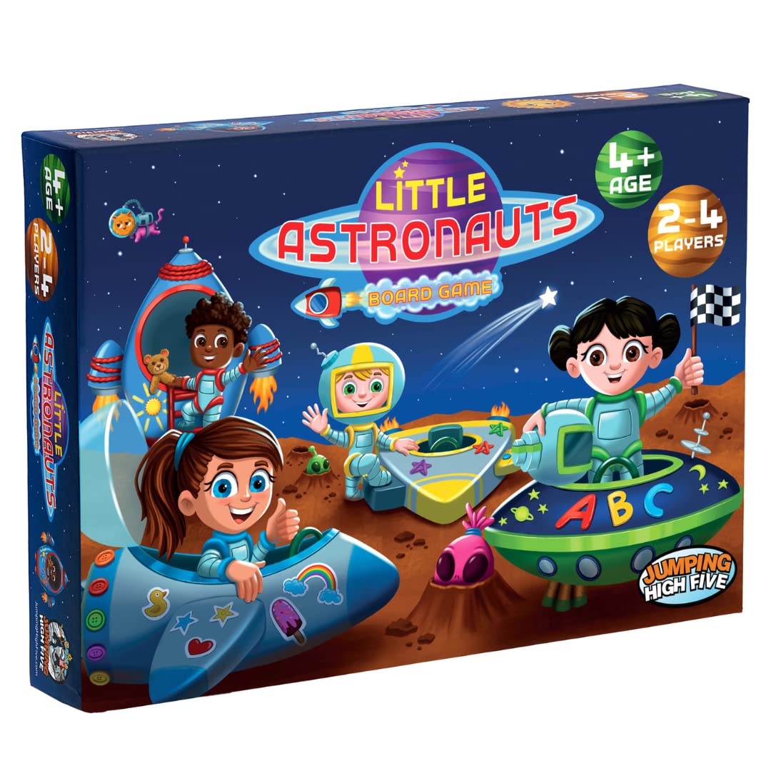 Jumping High Five Little Astronauts Board Game! Space Adventure Game for Kids Ages 4 and Up, Learn Through Play, Fly Around The Solar System in A Rocket Ship, Perfect for Family Game Night