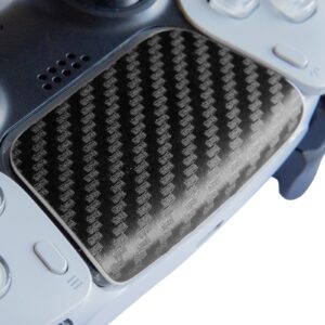 2Pcs of HOTLINEGAMES Touchpad Protector Compatible with PS5 Controller, Enhanced Texture Skin Compatible with PlayStation 5 Dualsense, Pre-Cut,Easy to Apply,Easily Add Protection (Carbon Black)