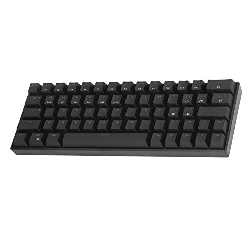 Yoidesu Wireless Mechanical Gaming Keyboard, 64 Keys Monochromatic White Light Wireless Mechanical Keyboard 3 Modes 2.4G/BT 3.0, 5.0/Type c Wired Gaming Keyboard(Red Switch)