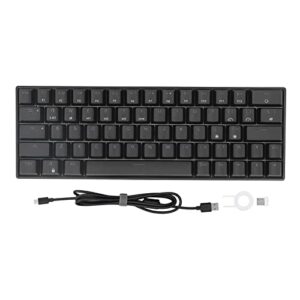 yoidesu wireless mechanical gaming keyboard, 64 keys monochromatic white light wireless mechanical keyboard 3 modes 2.4g/bt 3.0, 5.0/type c wired gaming keyboard(red switch)