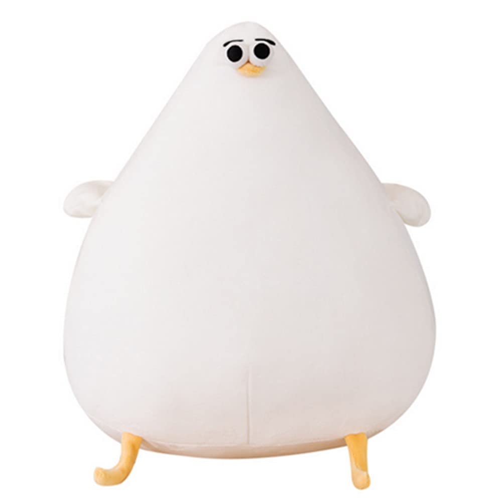 OUKEYI Funny Plush Seagull Pillow, Simulation Cute Fat Chicken Doll Toys, Soft Stuffed CushionsChicken Plush Pillow Floor Mat Kawaii Festival Gifts (15.7inches)