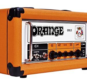 Orange OR15 15-Watt Single Channel, Compact Tube Guitar Amp Head with Instrument Cable and Austin Bazaar Polishing Cloth