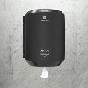 SofPull Centerpull Junior Capacity Paper Towel Dispenser by GP PRO (GEORGIA-PACIFIC), Black, 58008B, 1 Dispenser, 7.79" W x 6.88" D x 10.52" H