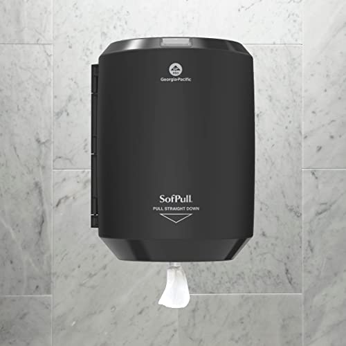 SofPull Centerpull Junior Capacity Paper Towel Dispenser by GP PRO (GEORGIA-PACIFIC), Black, 58008B, 1 Dispenser, 7.79" W x 6.88" D x 10.52" H