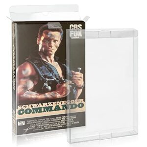 VHS Cover Storage Case, Clear VHS Cassette Display Case Container - 10 Packs