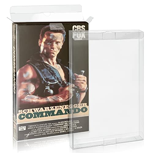 VHS Cover Storage Case, Clear VHS Cassette Display Case Container - 10 Packs