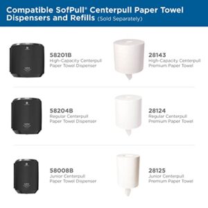 SofPull Centerpull Junior Capacity Paper Towel Dispenser by GP PRO (GEORGIA-PACIFIC), Black, 58008B, 1 Dispenser, 7.79" W x 6.88" D x 10.52" H