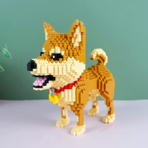 Building Block Bricks Animal Dog Shiba Inu Micro Mini Block Dogs Building Animal Set DIY 3D Block Toy Building Blocks for Kids Or Adult and Teens1850 Pieces