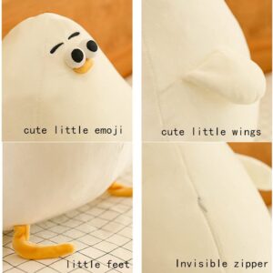 OUKEYI Funny Plush Seagull Pillow, Simulation Cute Fat Chicken Doll Toys, Soft Stuffed CushionsChicken Plush Pillow Floor Mat Kawaii Festival Gifts (15.7inches)