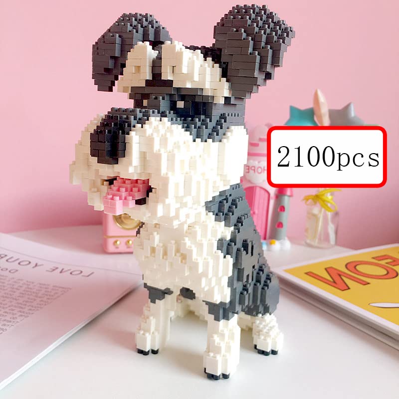 Building Block Animal Dog Schnauzers Tiny Mini Block Dogs Building Animal Set DIY 3D Block Toy Building Blocks for Kids Or Adult 2100 Pieces