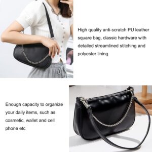 Kehpish Crossbody Bag for Women Leather Chain Strap Side Shoulder Handbag With Coin Purse Pouch, 3 Removable Shoulder Straps