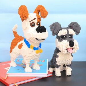 Building Block Animal Dog Micro Mini Block Dogs Building Animal Set DIY 3D Block Toy Building Blocks for Kids Or Adult 2100 Pieces